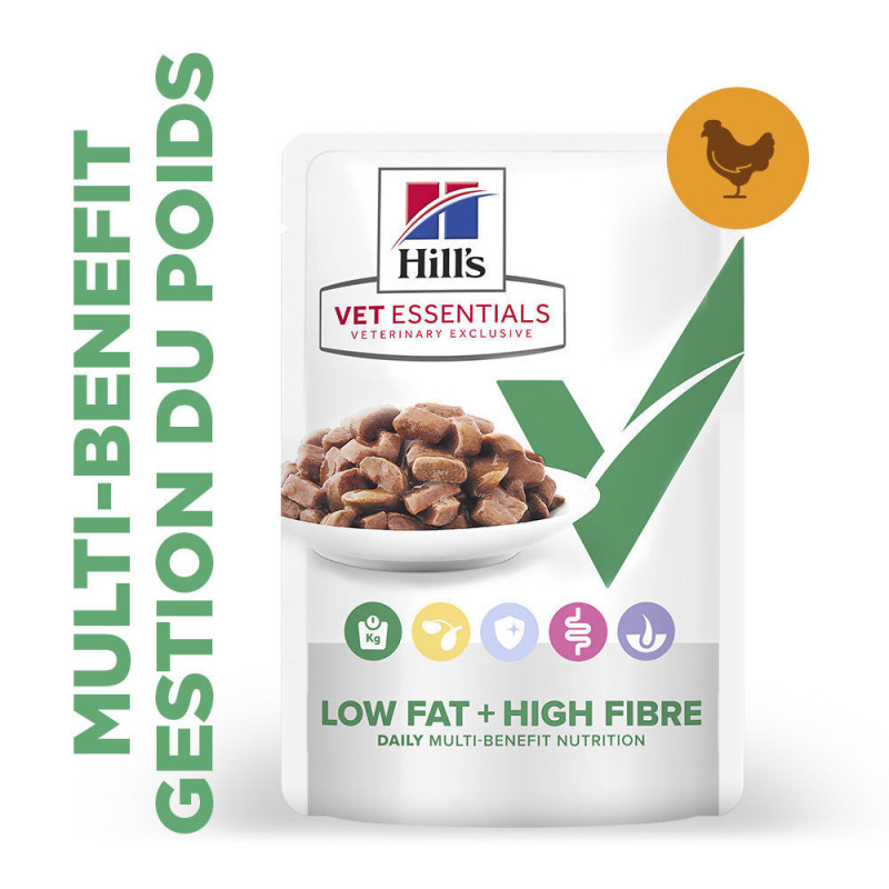 Vetessentials (Hill's) Chat Multi-Benefit + Weight Young Adult Poulet  Hill's - Vétorino