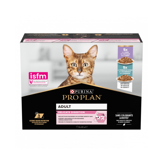 Cat Adult Delicate Digestion Dinde/Poisson Multipack